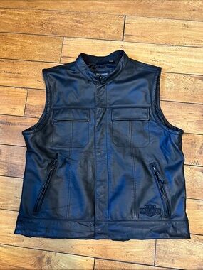 Harley-Davidson Black Leather Riding Vest
